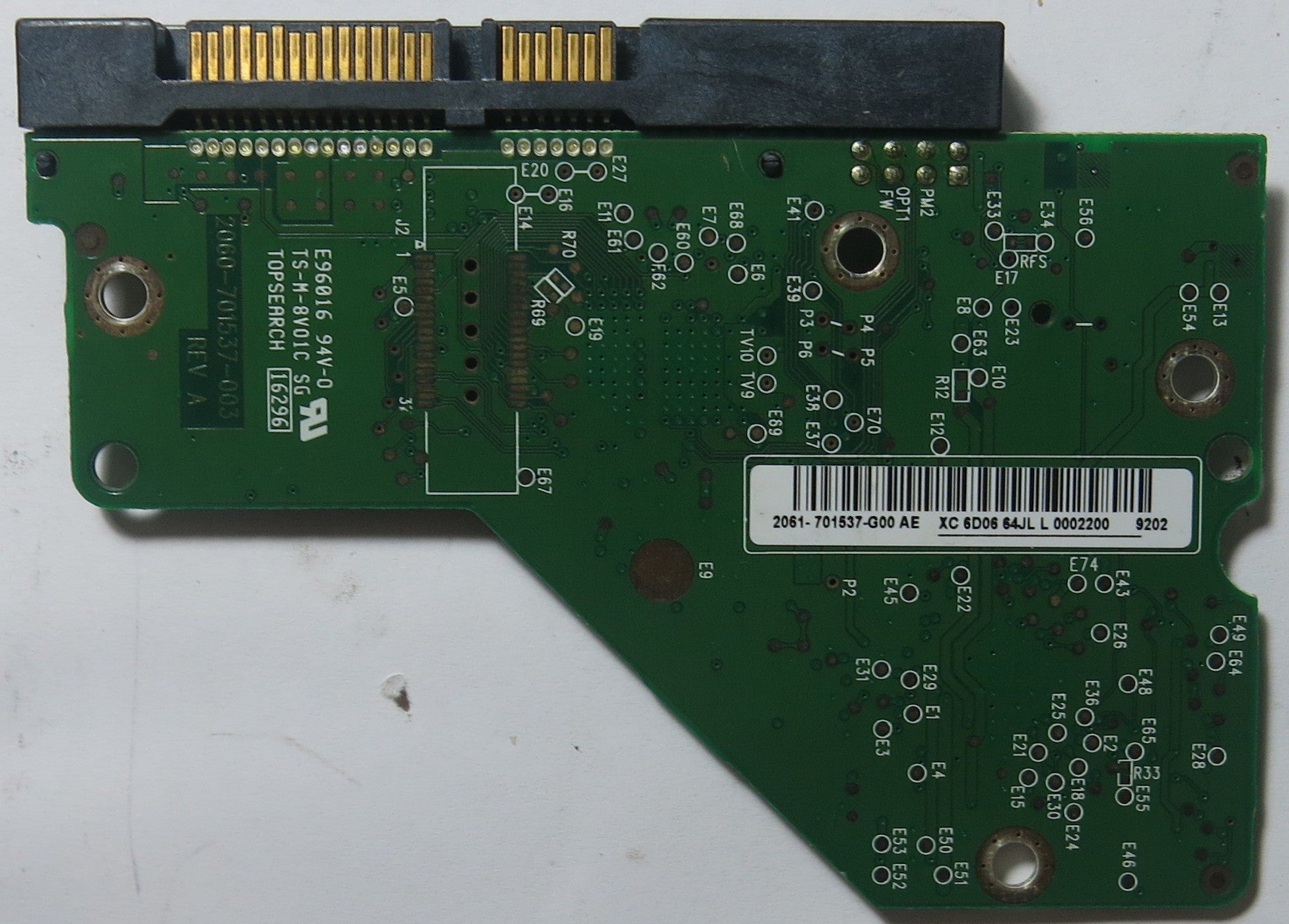 WD800AAJS-60B4A0 DCM HGNNNT2AG 2060-701537-003 REV A PCB
