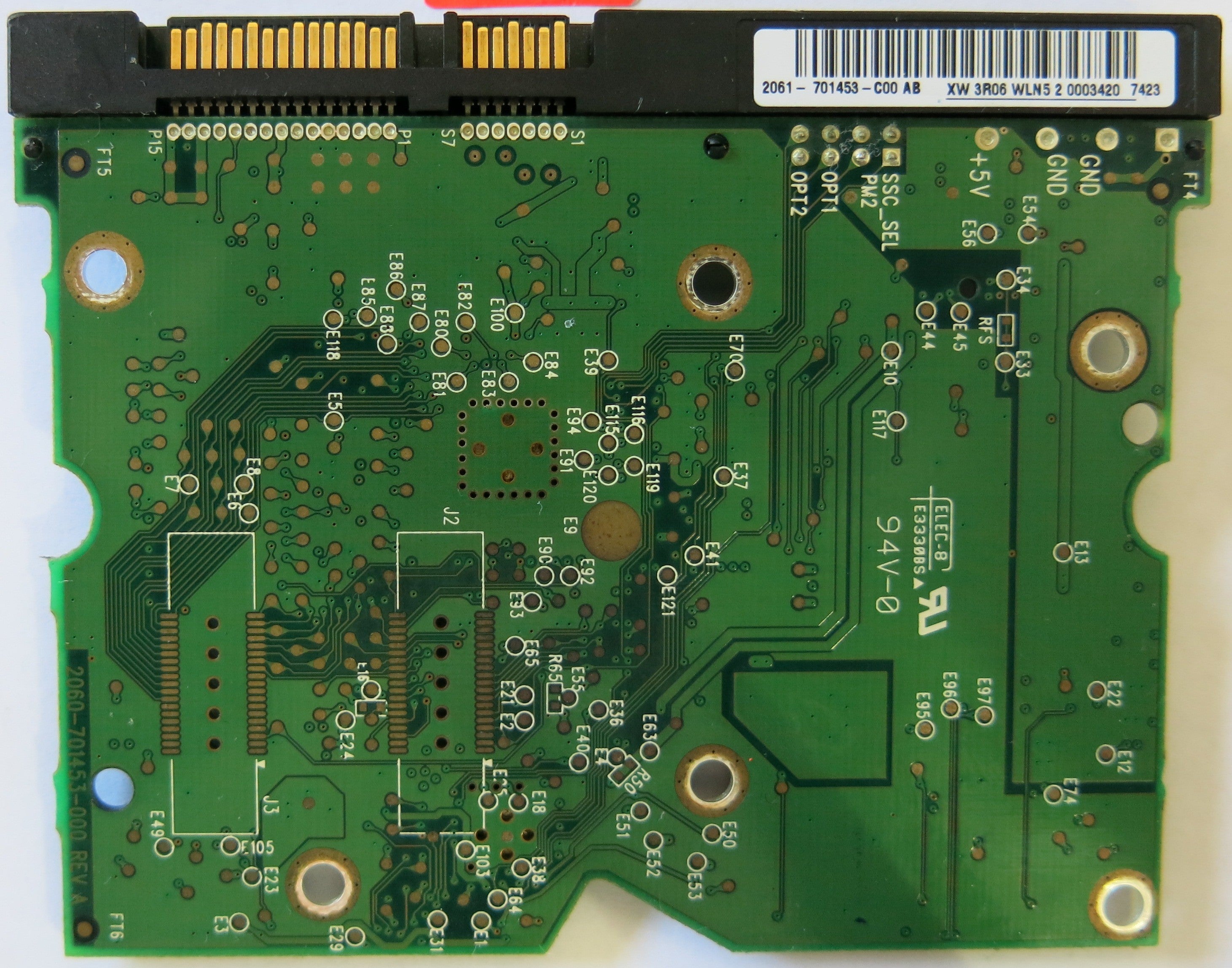 WESTERN DIGITAL WD800ADFS-75SLR2 2060-701453-000 REV A PCB