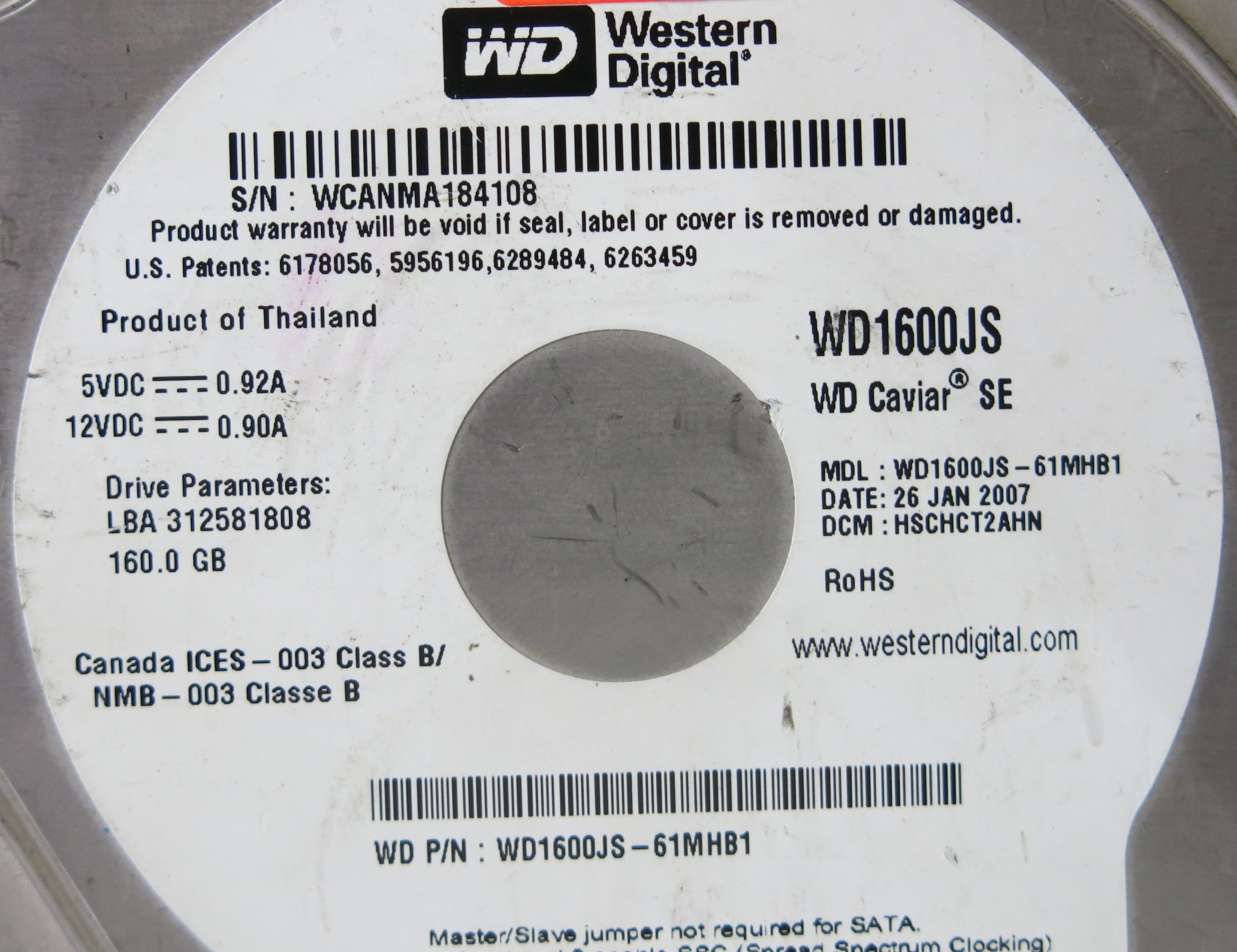 WESTERN DIGITAL WD800BB-56JKC0 2060-701335-005 REV A PCB