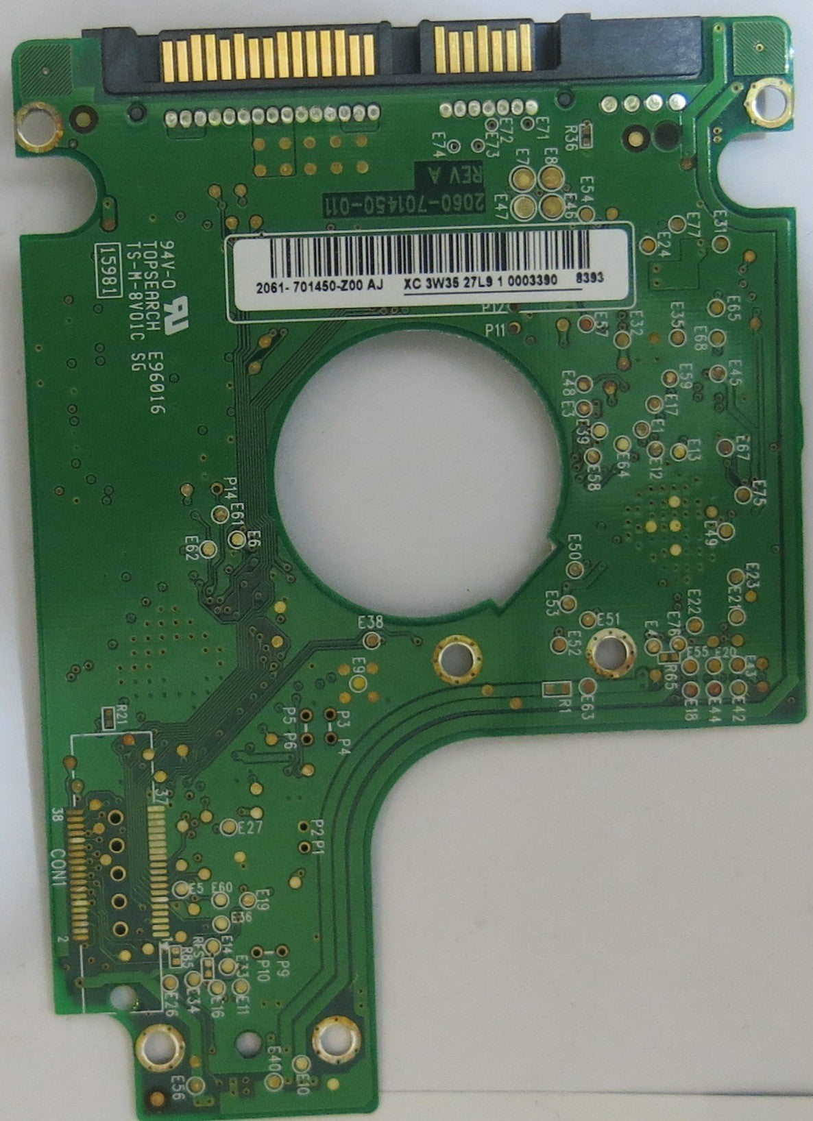 WESTERN DIGITAL WD800BEVS-75RST0 2060-701450-011 REV A PCB
