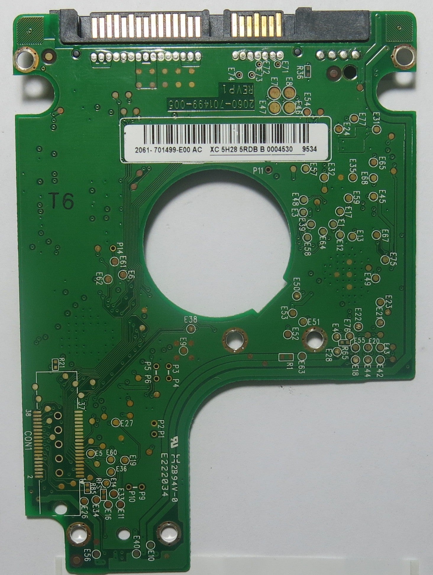 WESTERN DIGITAL WD800BEVT-22ZCT0 2060-701499-005 REV P1 PCB