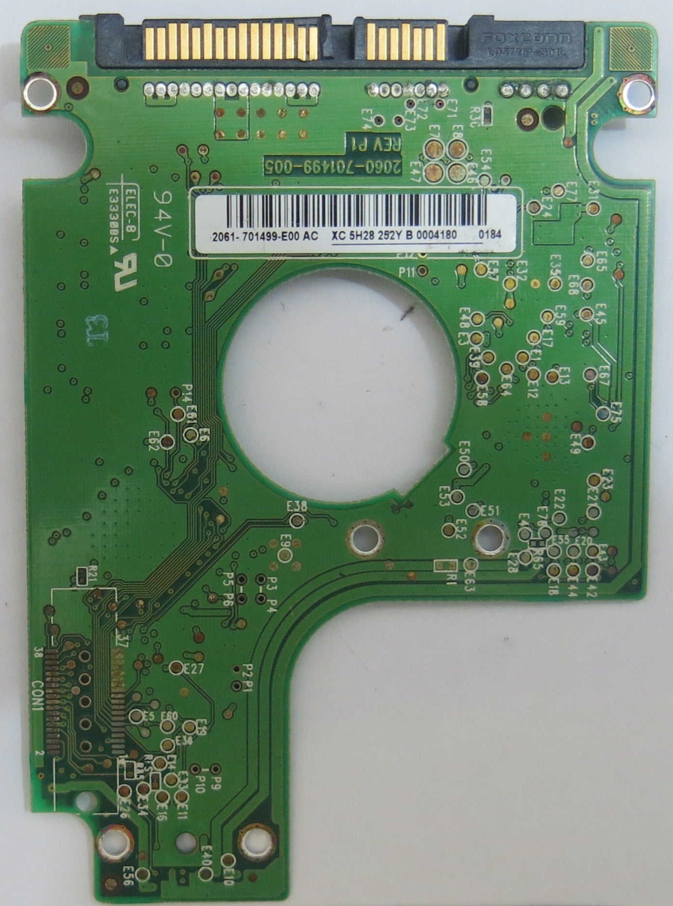 WESTERN DIGITAL WD800BEVT-75ZCT2 2060-701499-005 REV P1 PCB