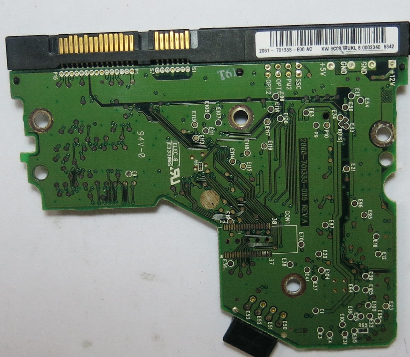 WESTERN DIGITAL WD800JD'60LSA0, DCM 2060-701335-005 REV A,  PCB