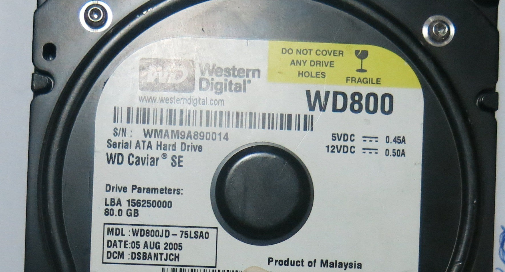 WESTERN DIGITAL WD800JD-75LSA0 2060-701335-003 REV  B PCB