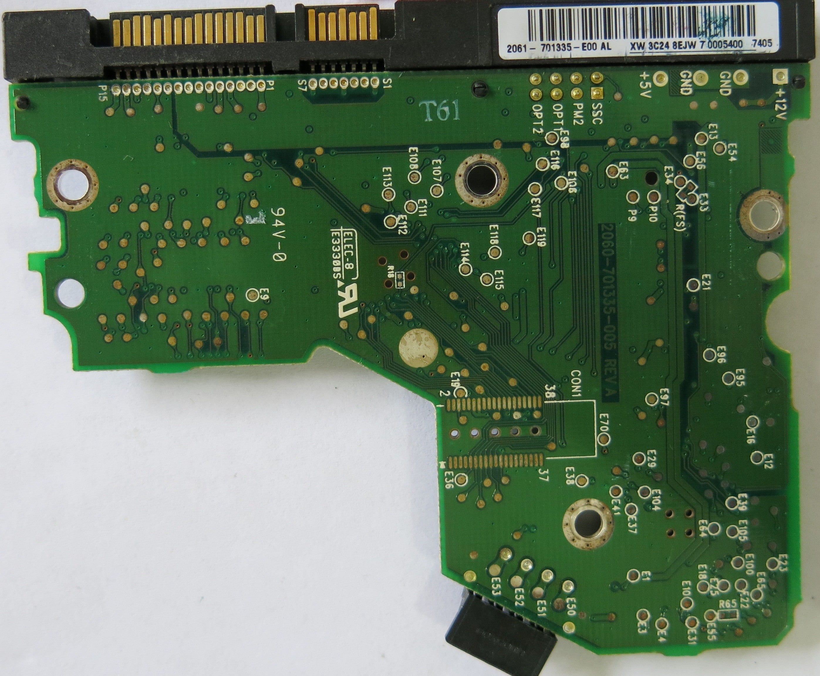 WESTERN DIGITAL WD800JD-75MSA3 2060-701335-005 REV A PCB