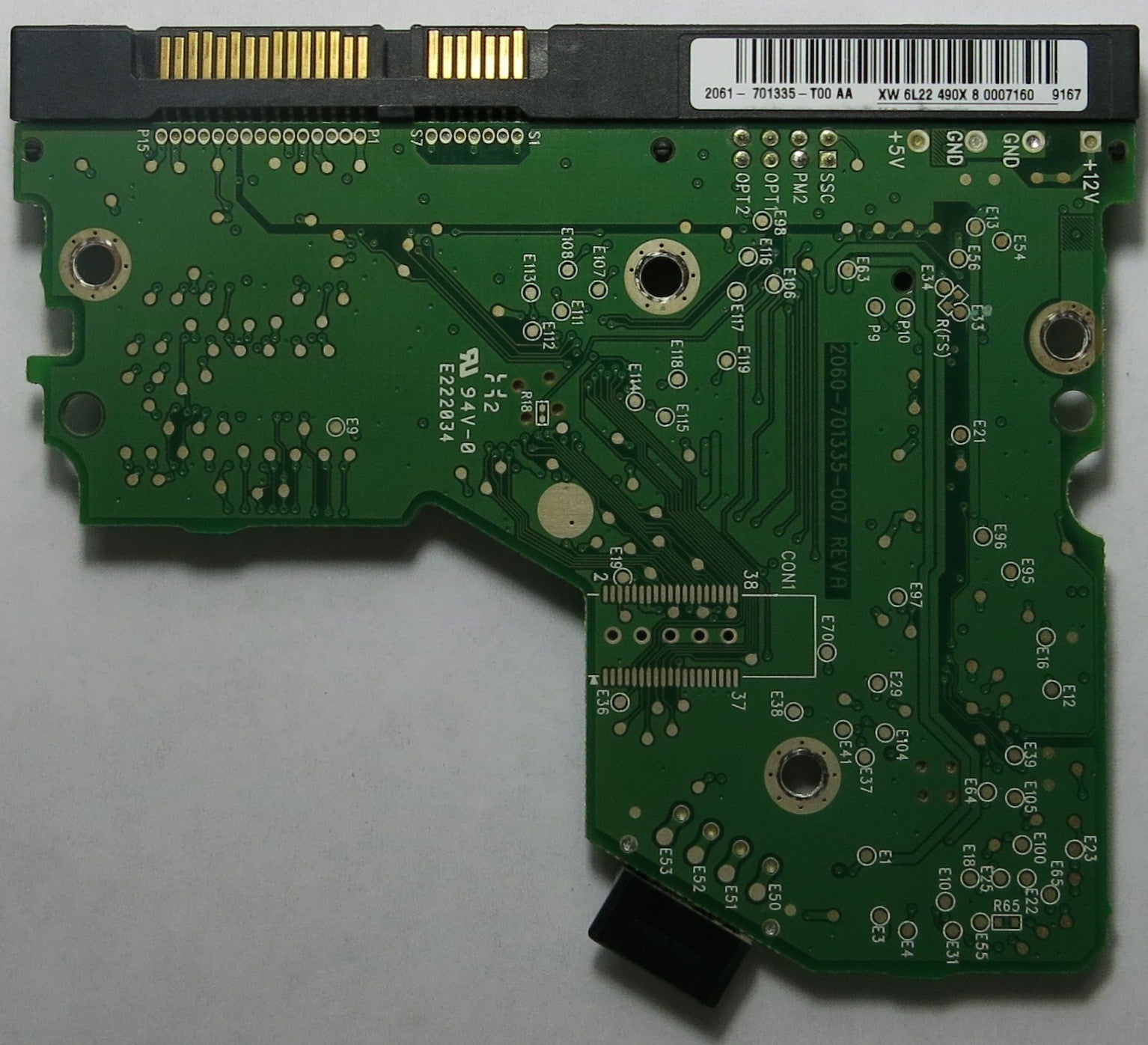 WESTERN DIGITAL WD800JD-75MSA3 DCM HBBANTJCA 2060-701335-007 REV A PCB