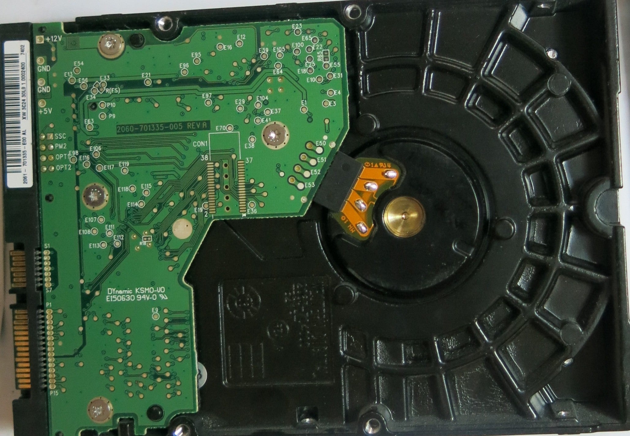 WD800JD-75MSA3 PCB: 2060-701335-005 REV A SERIAL WMAM9LU01727 DCM HSCHNTJEH FW HSCHNTJEH  80,GB