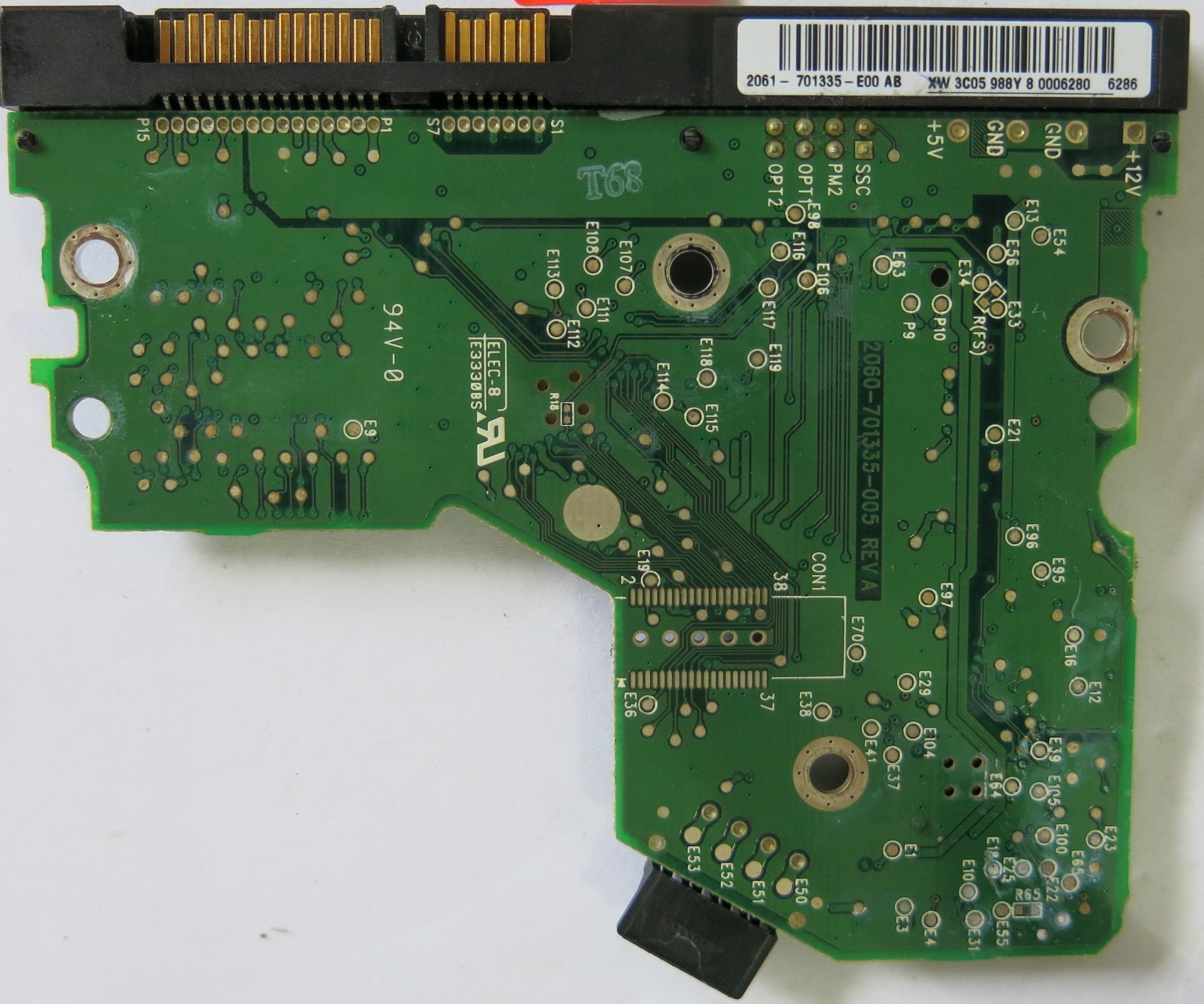 WESTERN DIGITAL WD800JD-75SA1 2060-701335-005 REV A PCB