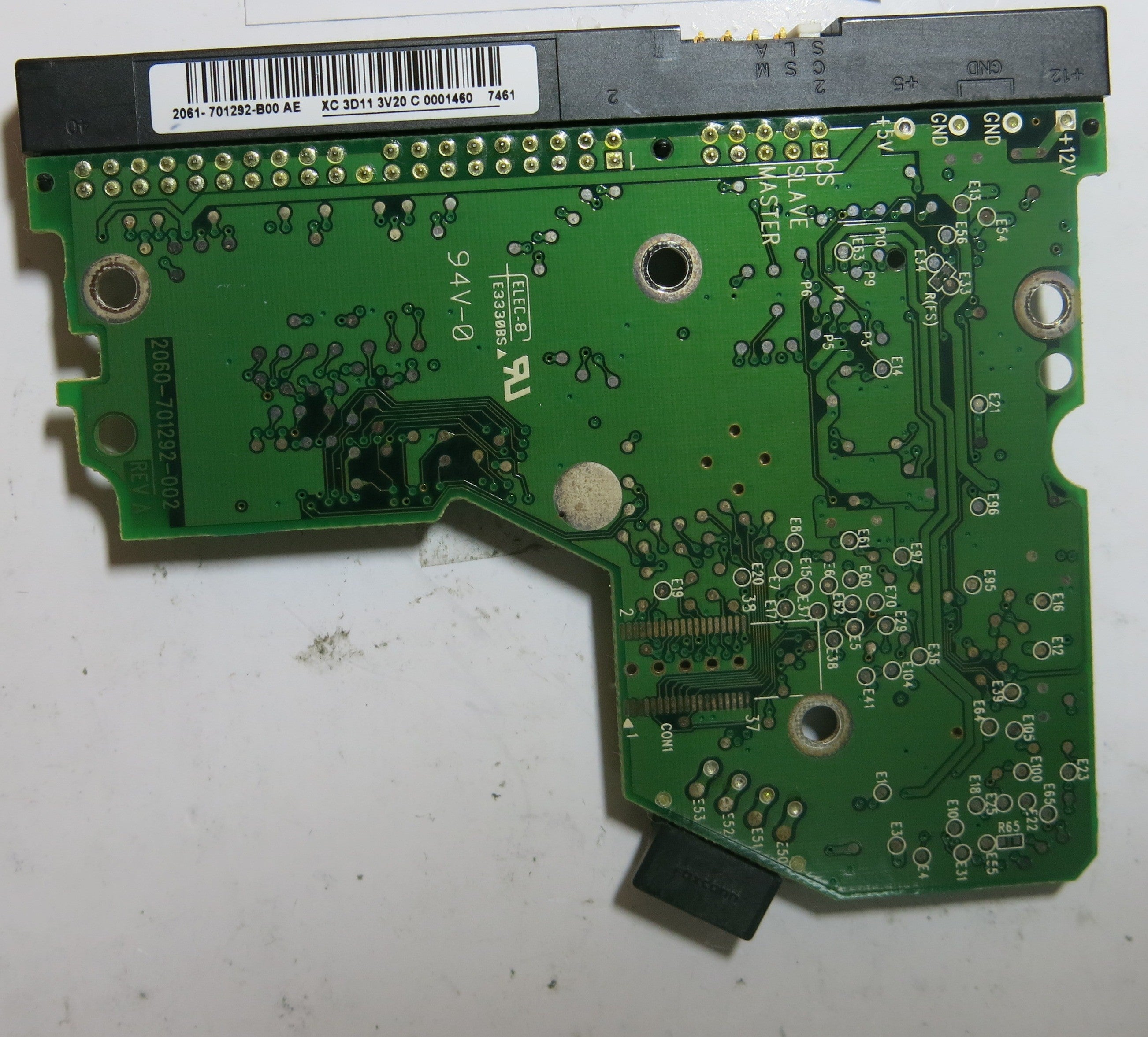 WESTERN DIGITALWD1600BB-56RDA0 2060-701292-002 REV A PCB